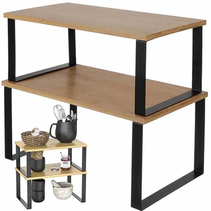 Бамбукова кухненска етажерка – комплект от 2 броя, Ruhhy