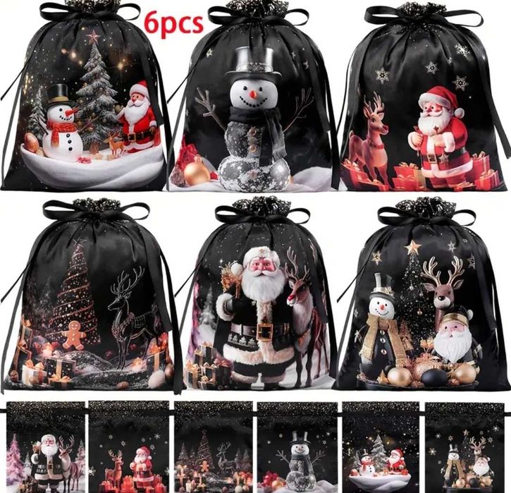 Коледни опаковъчни торбички