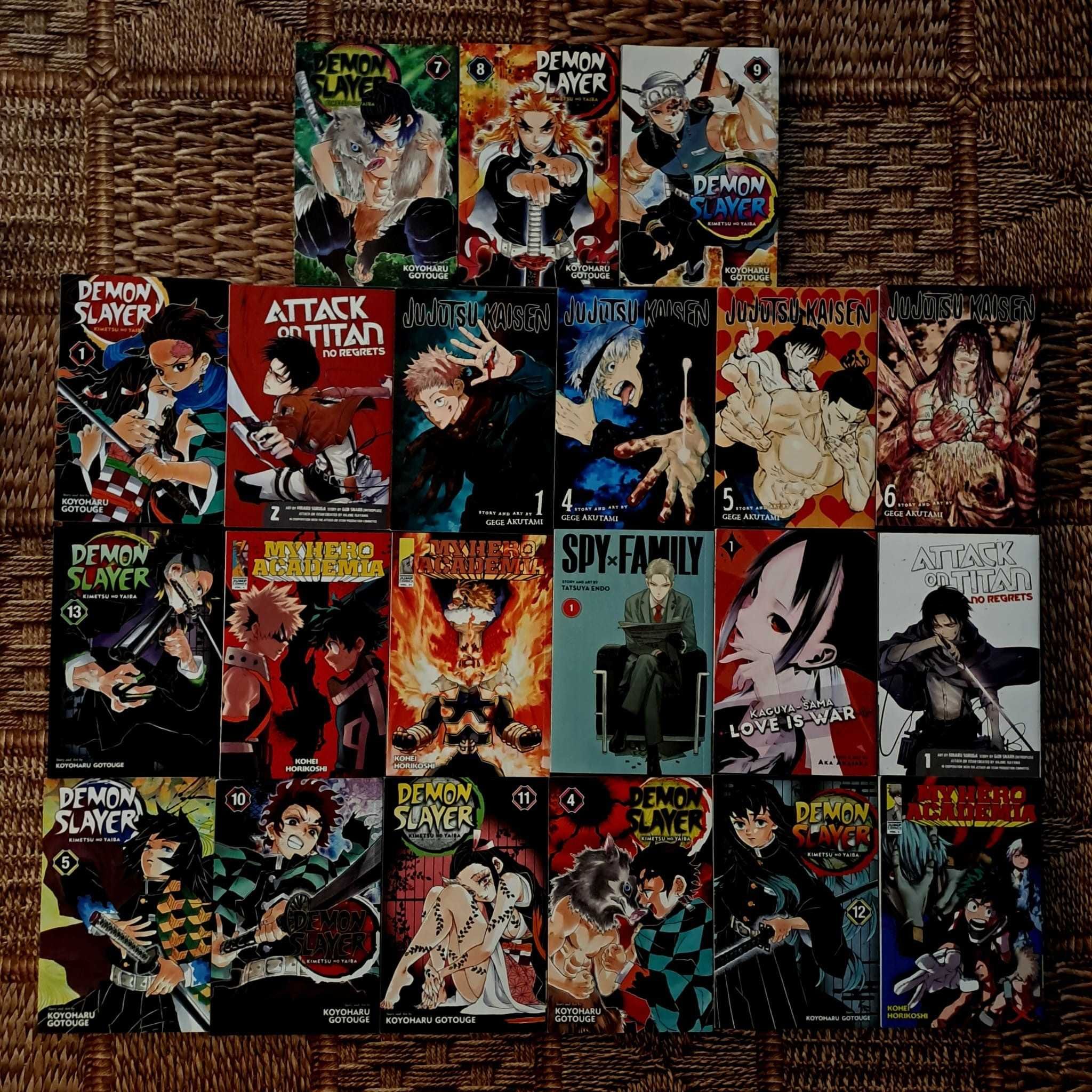 Vând colecție manga (Demon Slayer, JJK., AOT., ș.a.)