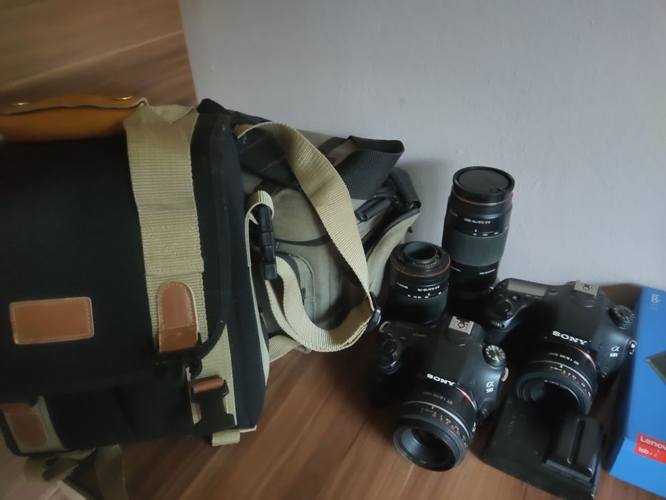 Camera Sony.obiective sony.geanta foto