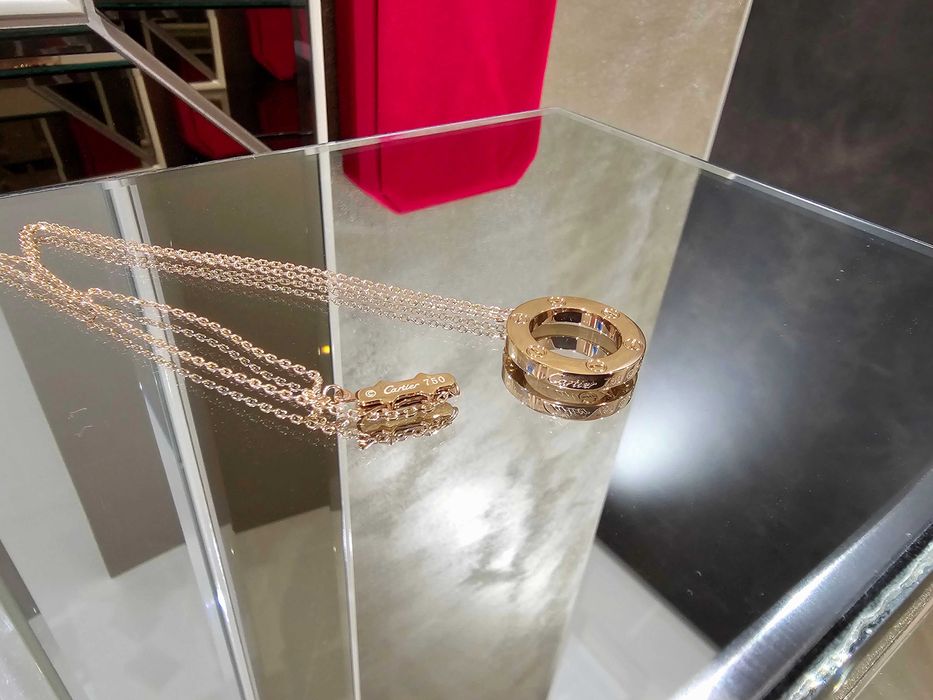 CARTIER Love Rose Gold Large Pendant Дамскo Колие