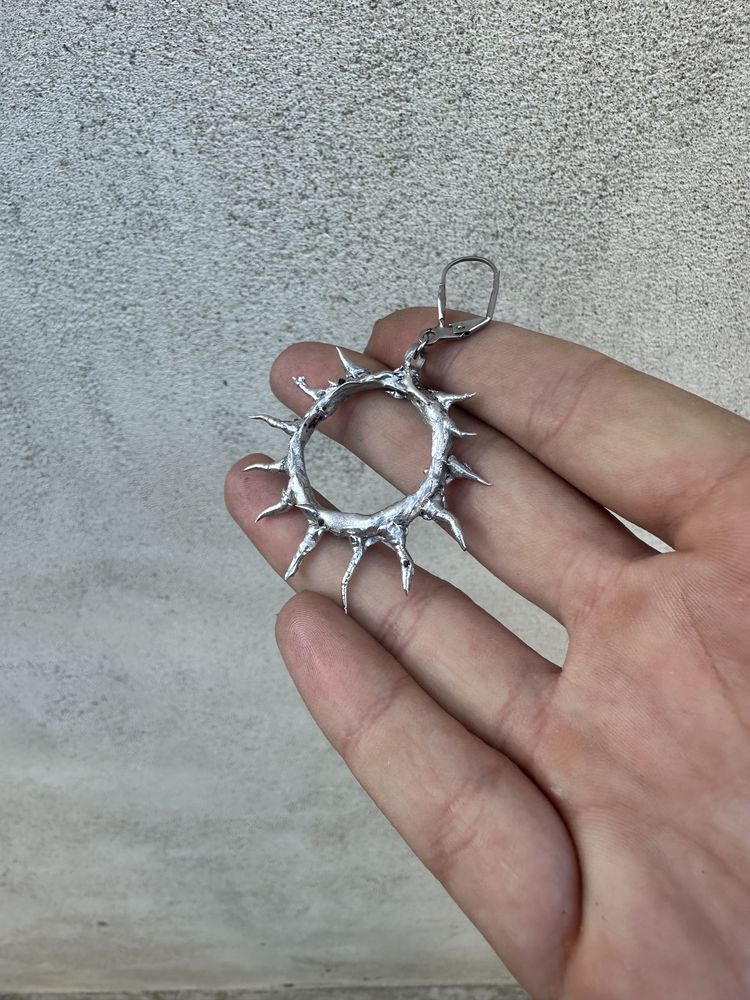 Cercel silver sun