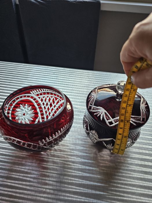 Кристална бонбониера и купичка