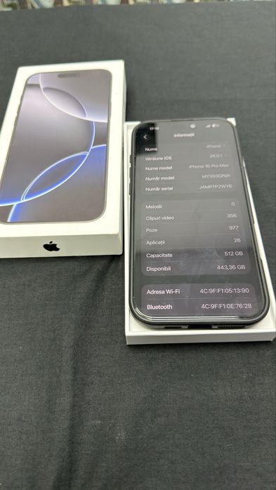 Vand iPhone 16 Pro Max 512 GB