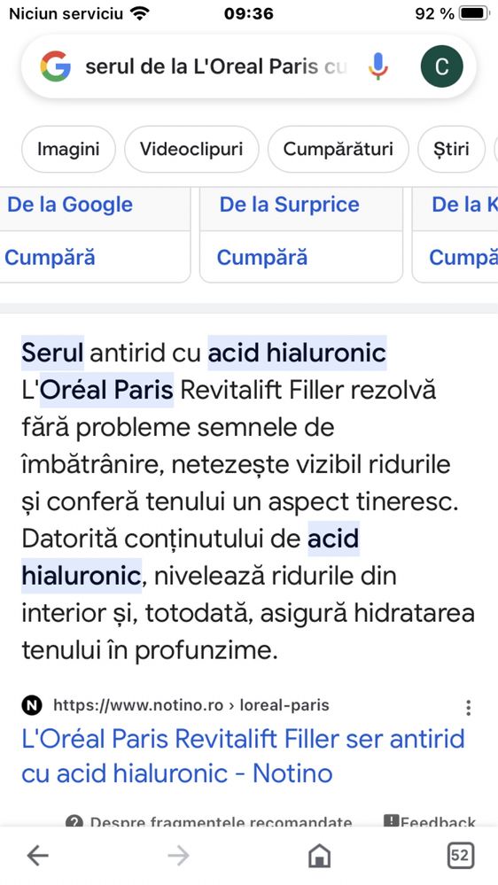 Ser cu acid Hialuronic