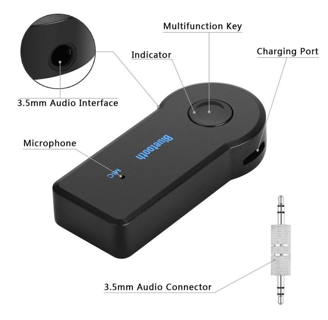 Bluetooth auto aux audio cu Jack Car Kit hands-free