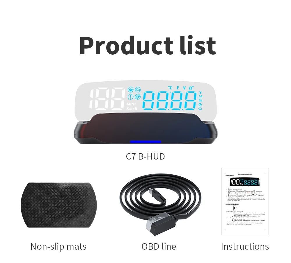 Car OBD HUD Head Up Display Speedometer
