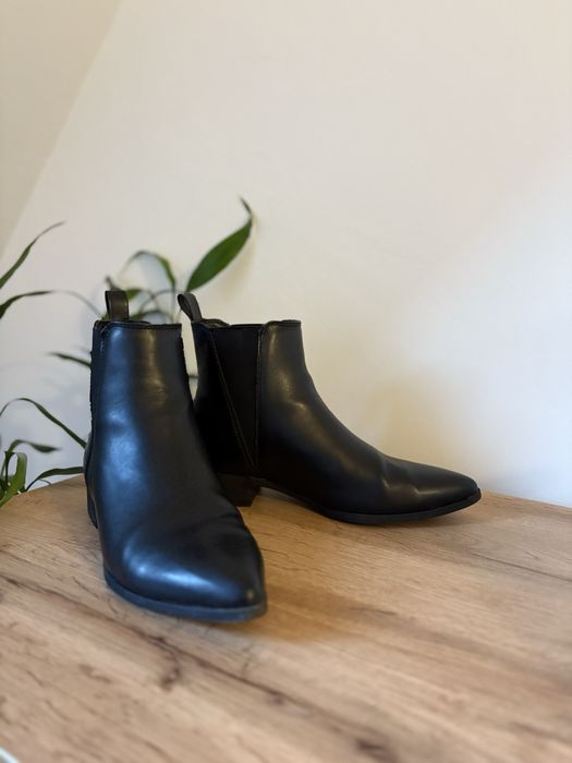 Just fab About You черни кожени боти