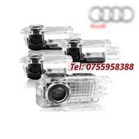 Set Lampi Led Holograme Proiectoare Logo Portiera Audi A3 A4 A5 A6 Q3