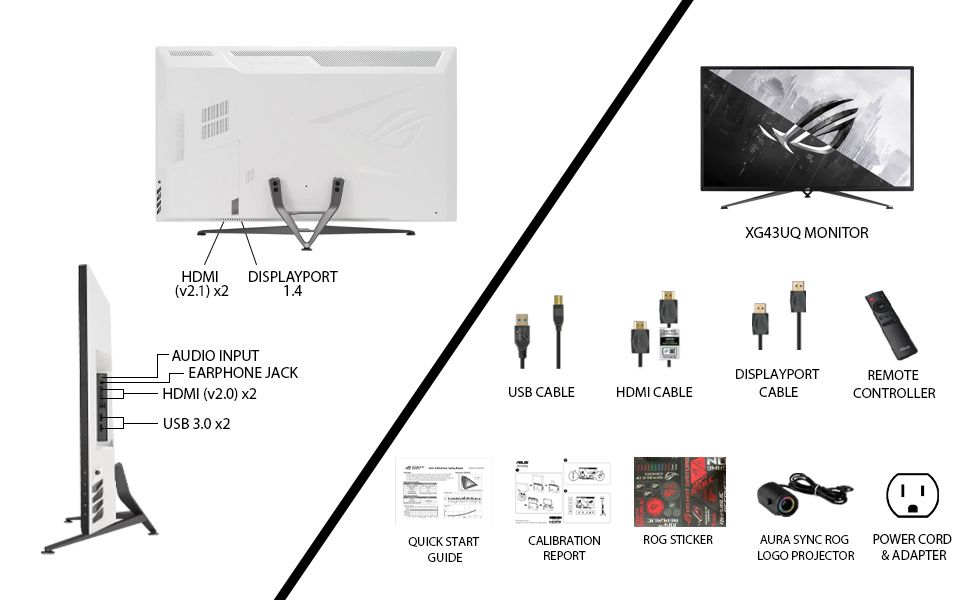 Монитор Asus ROG Strix XG43UQ (VA, 43”, 144 Hz, HDR, 1 ms, FreeSync)