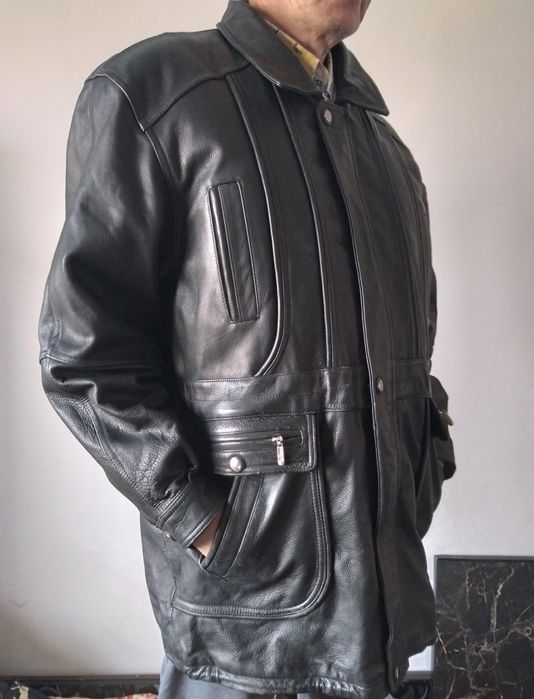 Мужская куртка кожаная