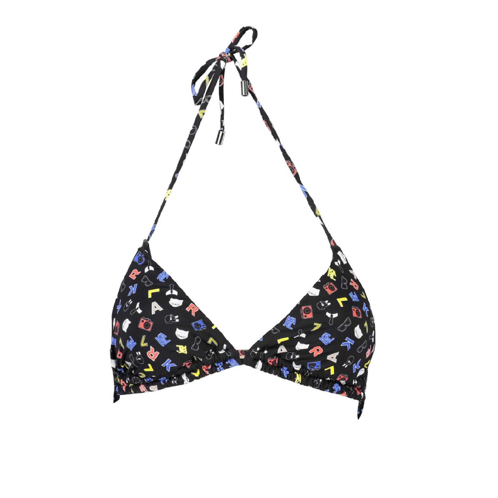 KARL LAGERFELD | Costum Baie partea de sus | Imprimeu Multicolor/Negru