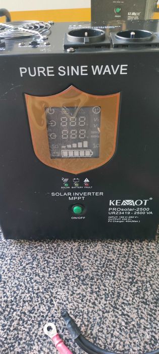 Invertor 1.8Kw reali Kemot PROsolar-2500 de 1800W 24V Are max 2 ani
