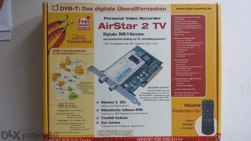 Компютърна платка за цифрова наземна ( ефирна ) телевизия Airstar 2