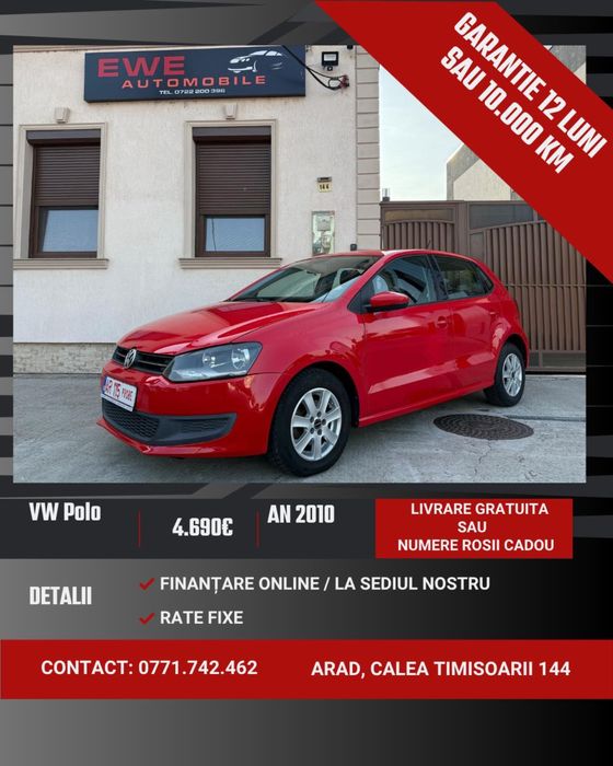 Volkswagen Polo Rate fixe Garantie 12 Luni Livrare gratuita