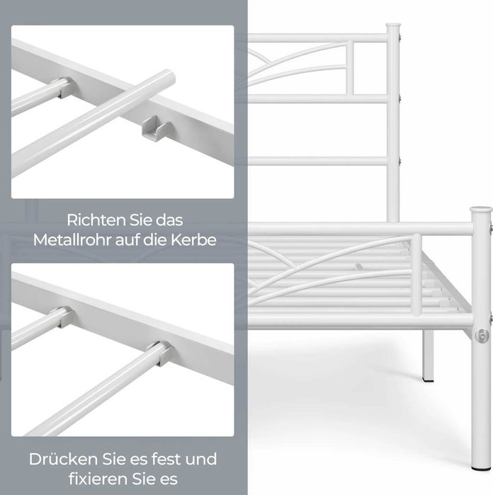 Pat metalic single modern si rezistent |S 615079 White (90x200cm)