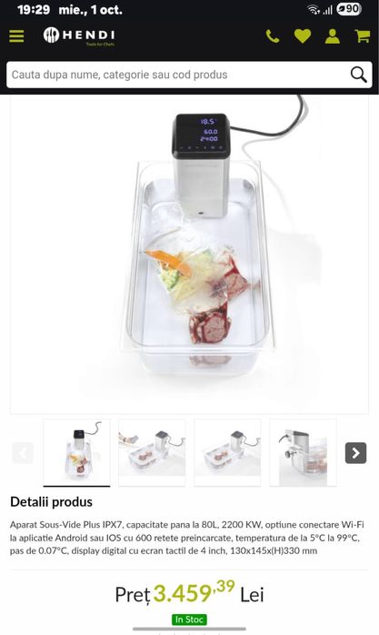 Sous Vide iVide Plus – aparat de gătit la temperatură controlată