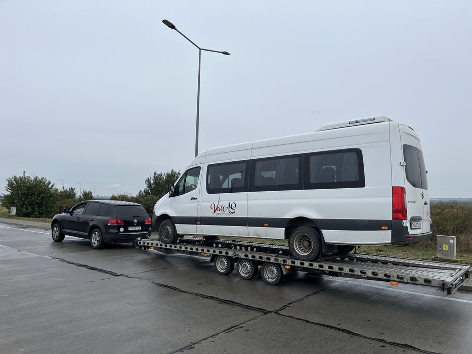 Tractari auto utilaje transport masini platforma slep