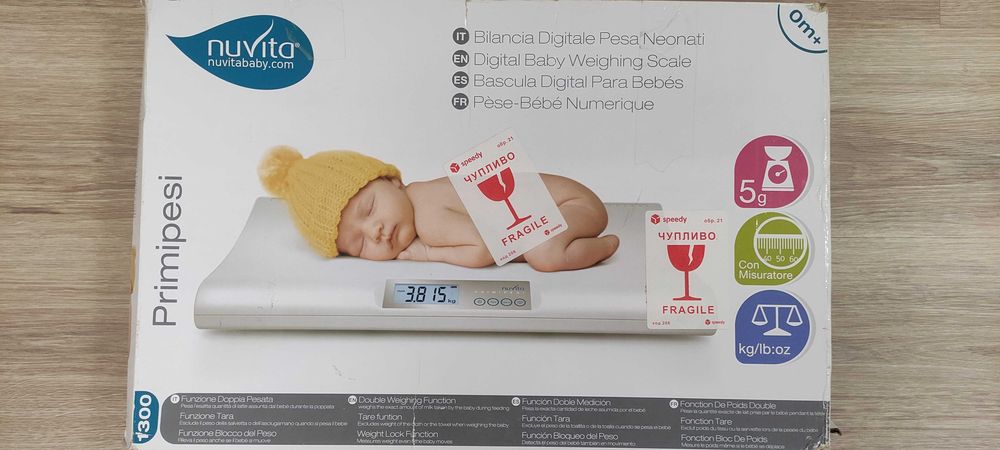 Електронен бебешки кантар везна nuvita