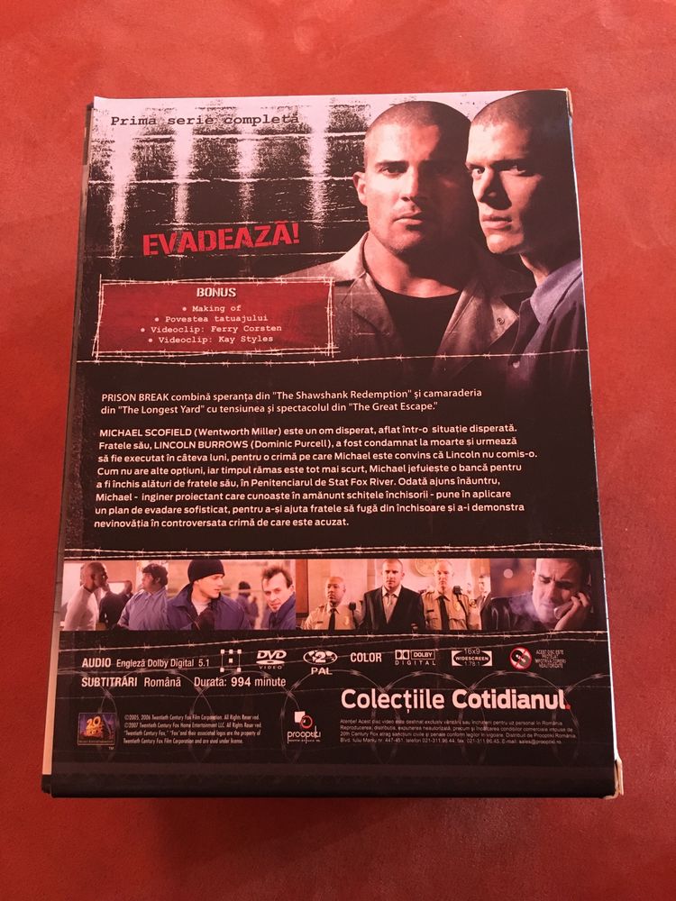 Film DVD Prison Break sezonul 1