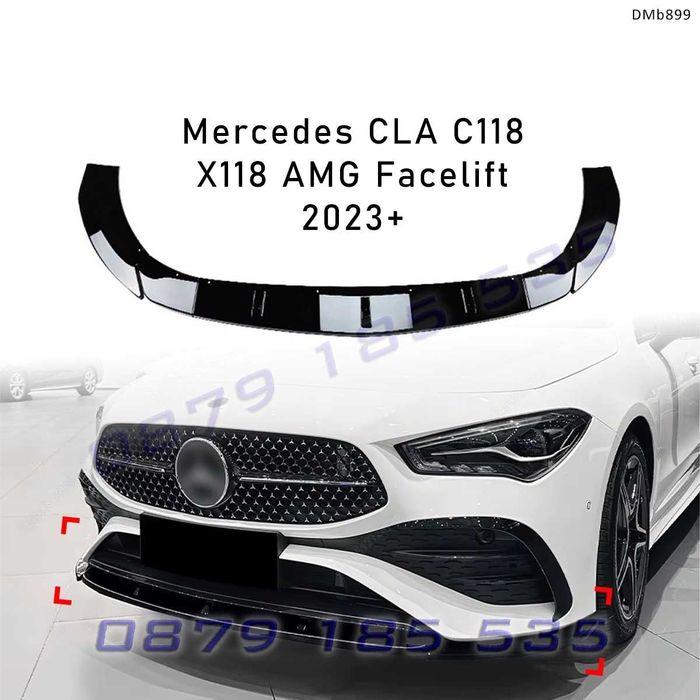 Тунинг преден спойлер лип сплитер AMG Mercedes CLA X118 Face мерцедес