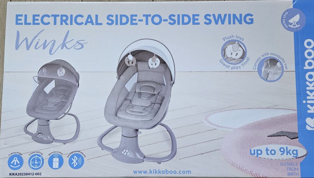 Kikka boo side to side swing Електрическа люлка. Като нова!