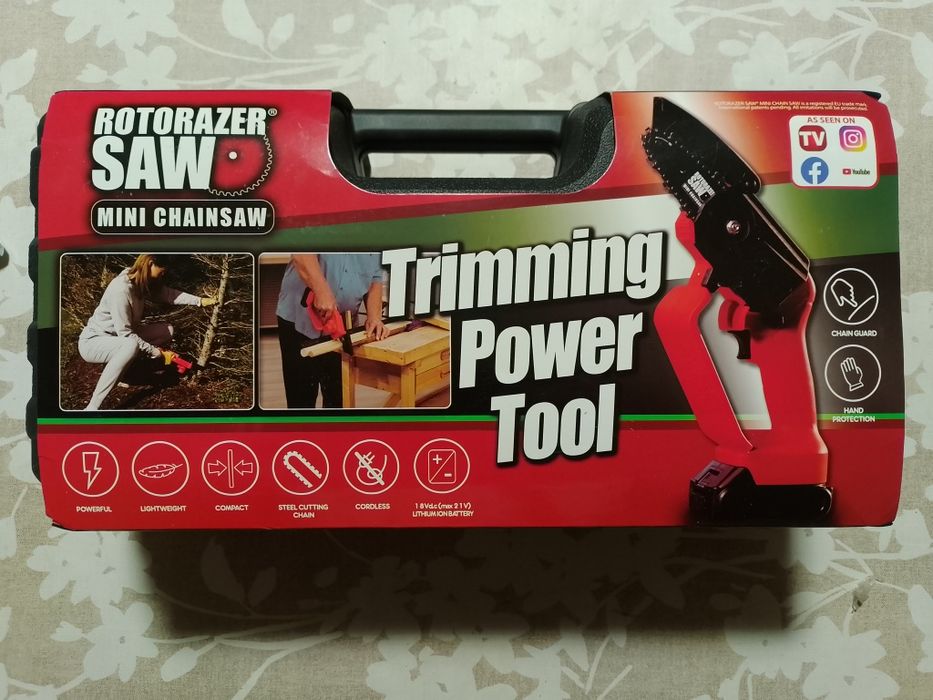 Mini drujbă pe baterie