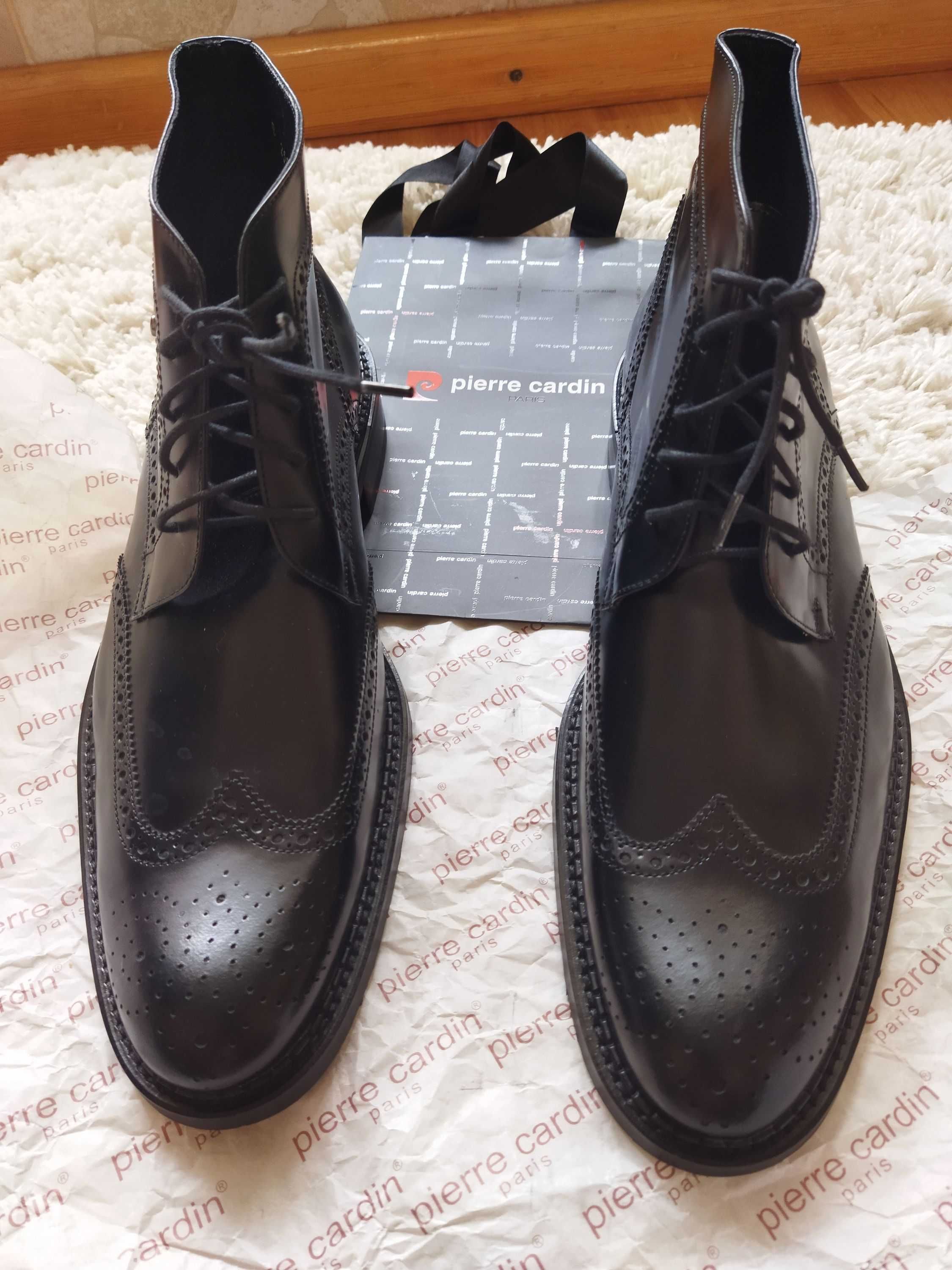 Ботинки модельные Pierre Cardin (Франция),кожа,оригинал,новые,р-р 43