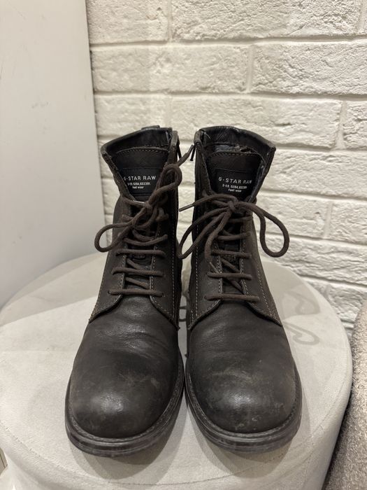 Кубинки/обувки G-star raw dark brown washed leather 38
