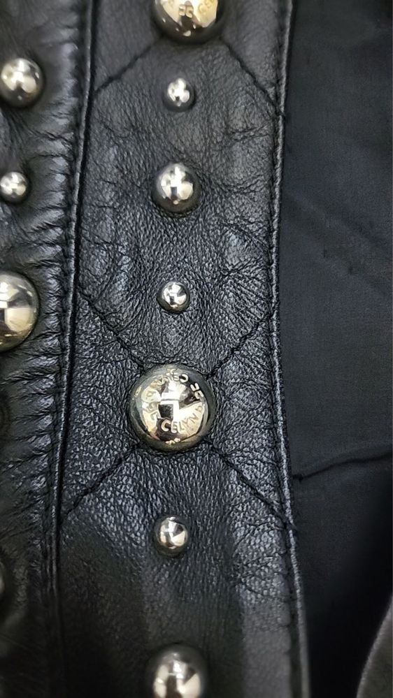 Оригинальная кожаная куртка от Elisabetta Franchi