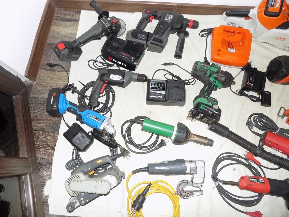 Slefuitor beton Flex , pistol cuie Paslode, scule Wurth Leister Trumpf