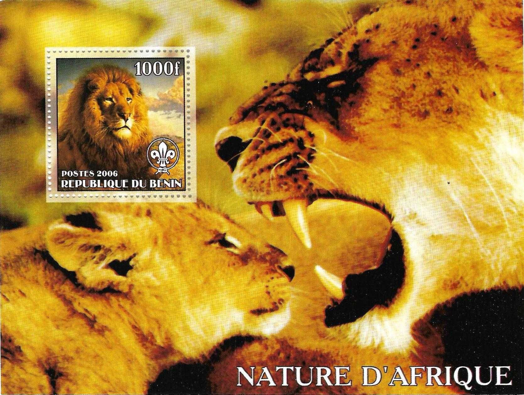 Super timbre colita nestampilata Guinea tematica fauna animale feline