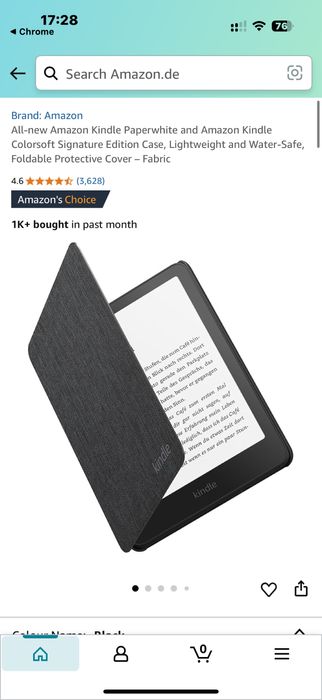 Husa originala amazon kindle paperwhite gen 12 / colorsoft sigilata