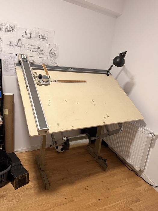 Masa de desen / masa de arhitectură – 150x105 cm – reglabilă