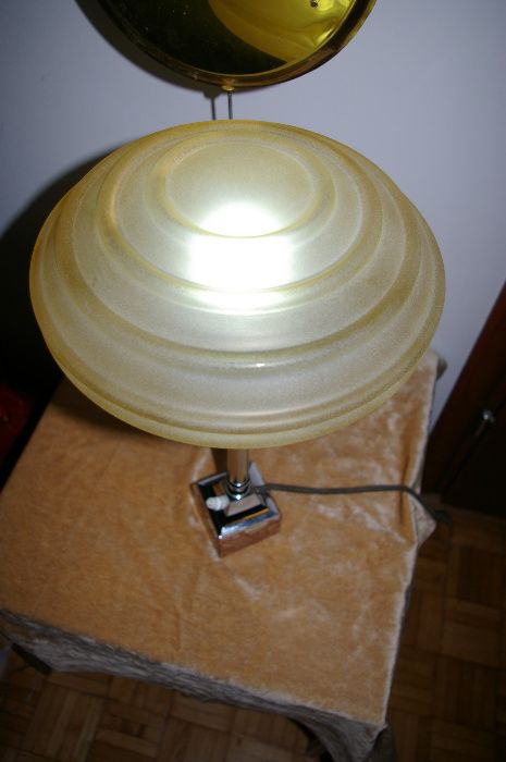Vand lampa de birou Art deco,combinatie deosebita intre crom si marmur