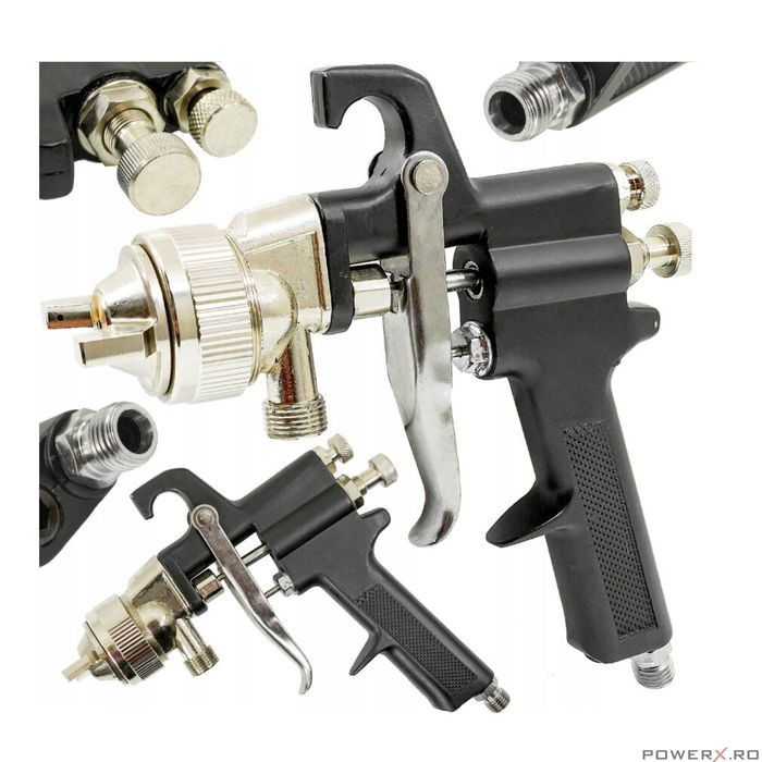 Pistol pentru vopsit pneumatic compatibil cu pompele de vopsit cu vas
