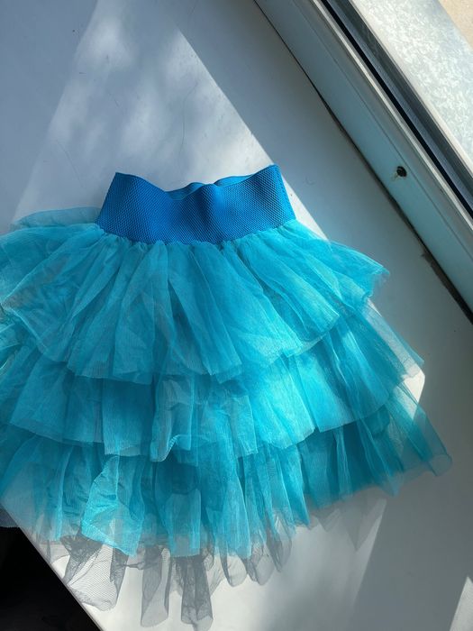Детская юбка пачка голубого цвета