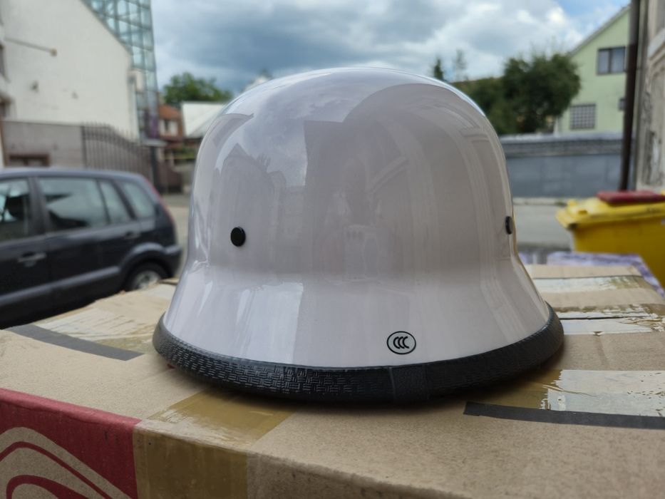 Casca moto nazy open face model german WW2 marime XL