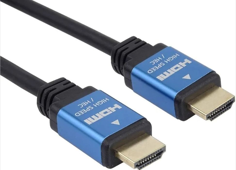 Cablu HDMI 2.0b -Premium Cord, 4K la 60Hz 2160p, nou, aurit, 1 metru