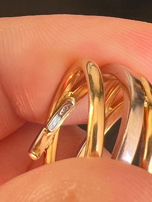 Vand inel aur alb cu aur galben 18k dama