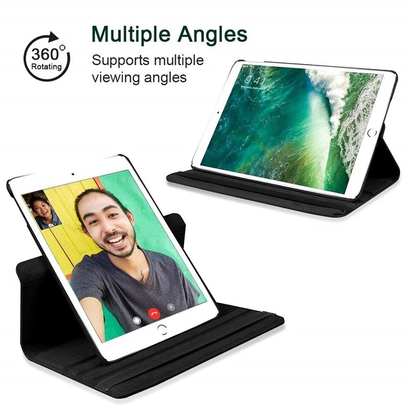 Husa iPad 10,2" 11" 10,9" 9,7" 10,5" Piele Ecologica Rotativa,Negru