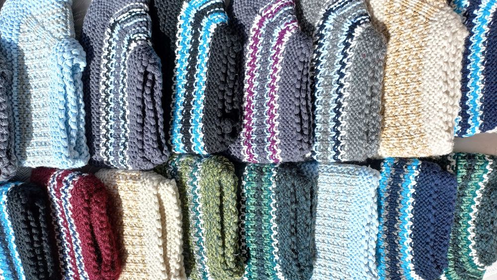 Домашно плетени терлици мъжки размери