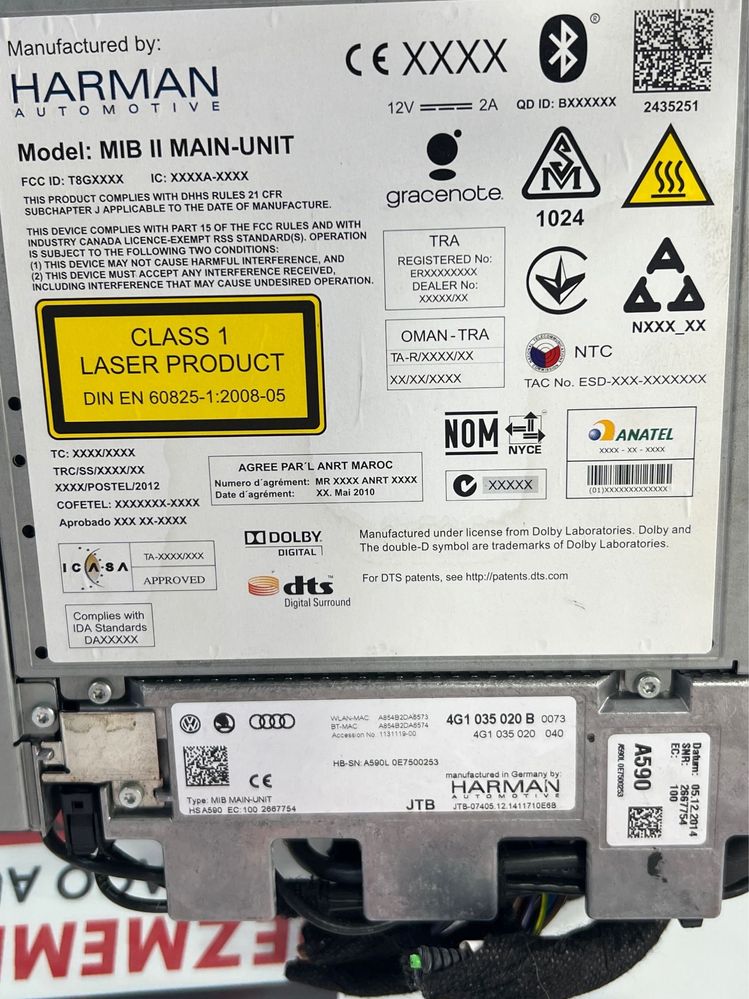 Unitate MMI MIB Multimedia Audi A6 4G C7 A7