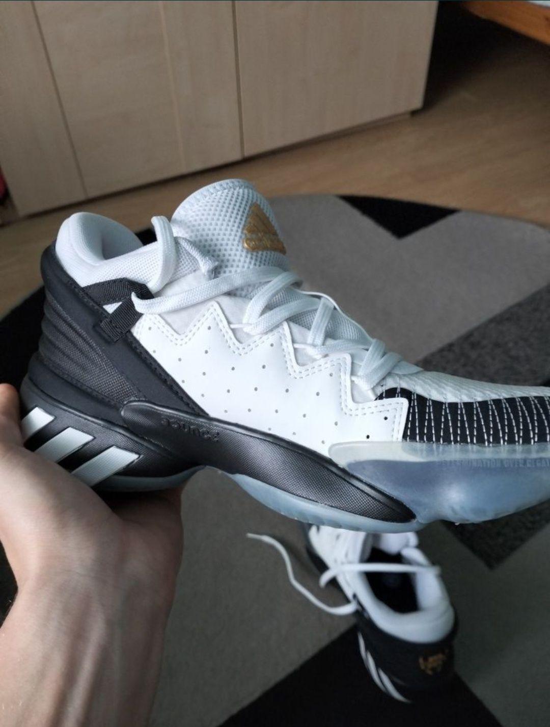 Adidas D.O.N. Issue 2 Basketball Men Shoes Black and White