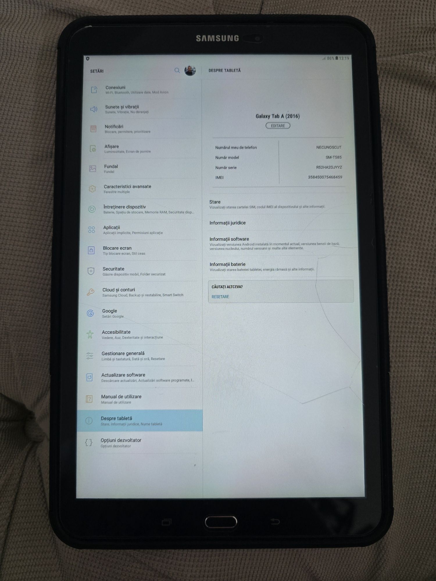 Tableta Samsung Galaxy Tab A GSM SM T585 10.1"