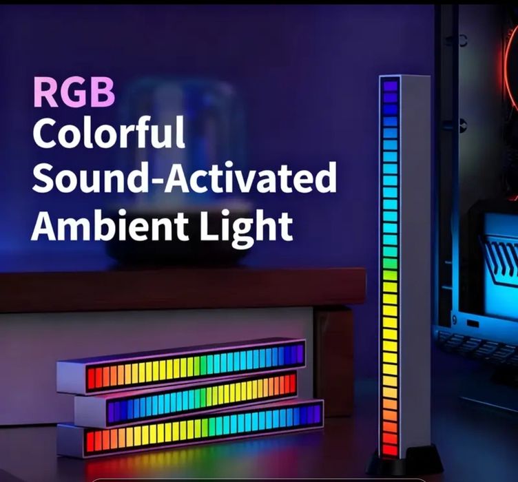 Lampa LED RGB controlate prin muzica