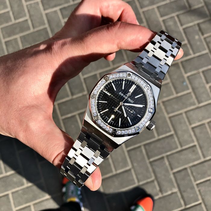 ceas ap royal oak black dial 41,mm