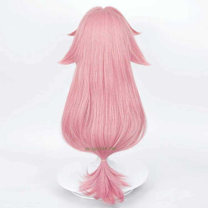Аниме розова перука с уши Cosplay Genshin Impact Yae Miko