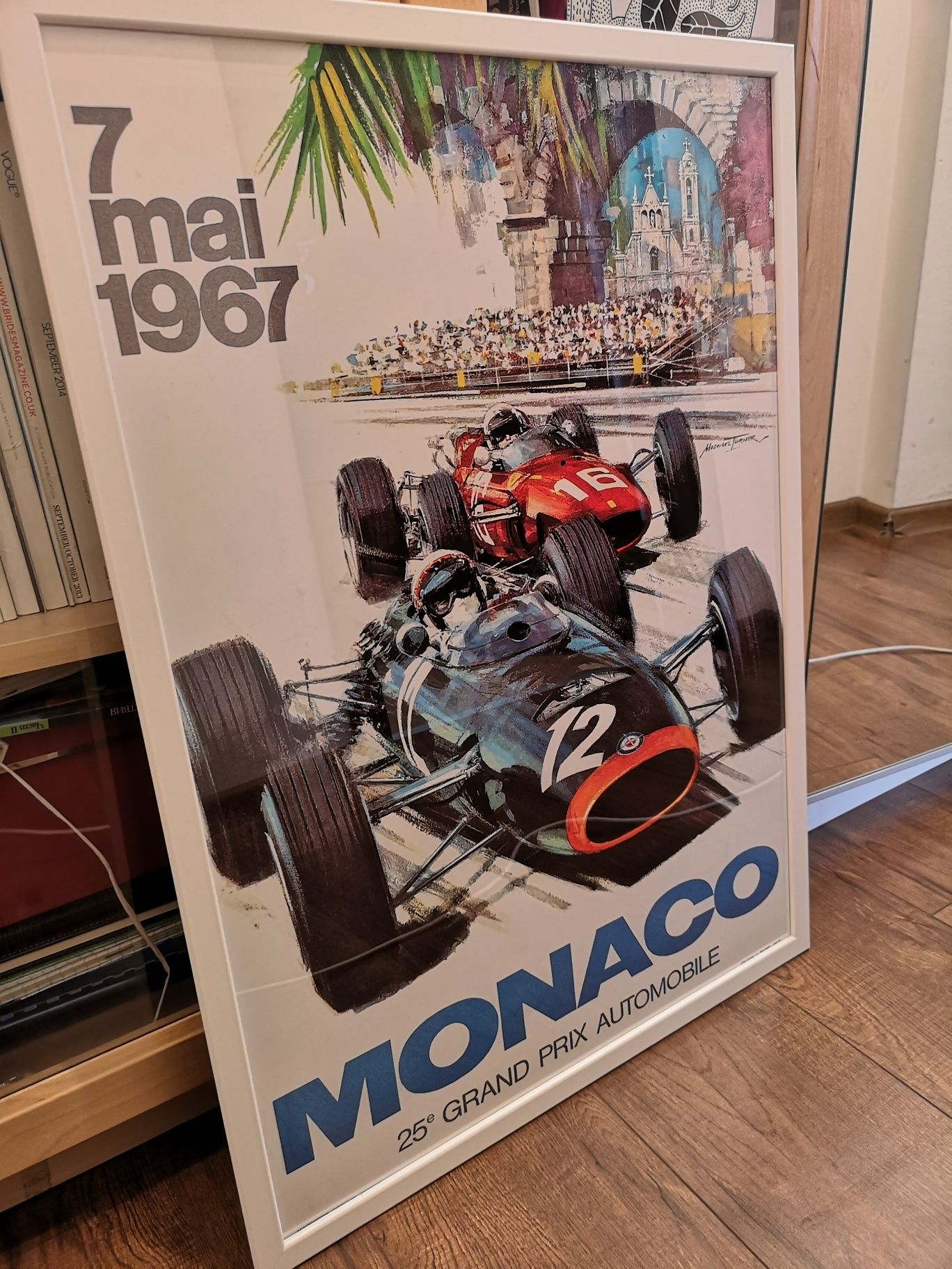 Vintage retro poster Monaco grand prix 63, Formula 1, Арт, декор, race