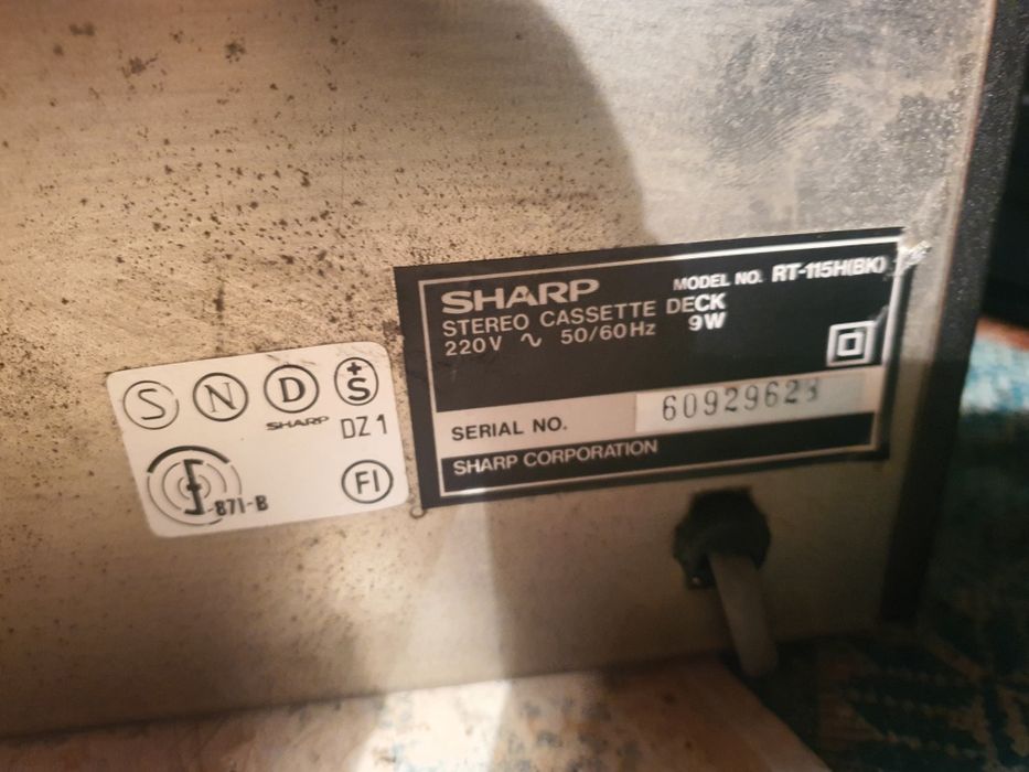 stereo casete dek sharp rt 115